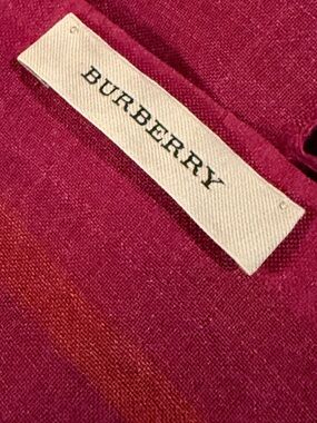 Burberry Raspberry Wool Blend Shawl
